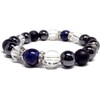 STONE KITCHEN Men’s Power Stone Bracelet, Lapis Lazuli, Hematite, Matte