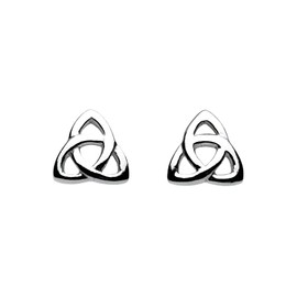 Heritage Women's Sterling Silver Celtic Trinity Knot Stud Earrings
