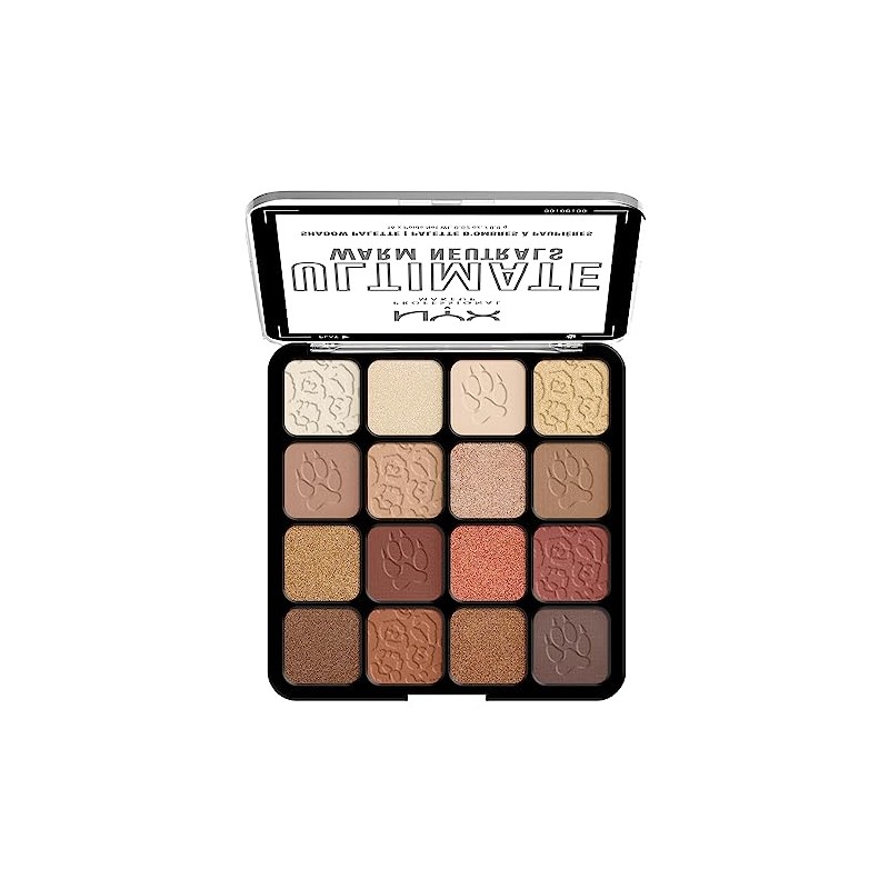 NYX PROFESSIONAL MAKEUP, Paleta de Sombras Definitivas, Neutros Cálidos