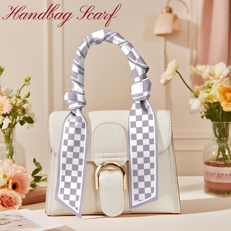 Deokke Head Hair Scarf Neck Silk Feeling Scarves Long Thin