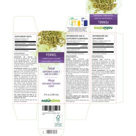 Naturalma Naturalma Fennel (Foeniculum vulgare) Fruit Alcohol-Free Tincture - 4 fl oz Liquid Extract in Drops - Herbal Supplement - Vegan