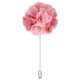 PATIKIL Flower Boutonnieres Pin, 1 Pcs Lapel Pin for Men Camellia Flower for Suit Wedding Graduation Anniversary Brooch Graduation Outfit Accessories, Dark Pink/Light Pink