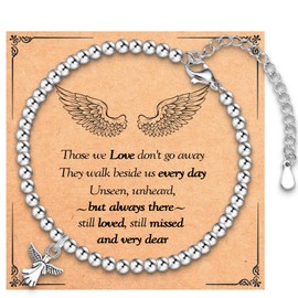 EYQV Bereavement Gifts, Guardian Angel Bracelet Gifts Sympathy Gift for Women, Miscarriage Gifts for Mum Pet Memorial Gifts