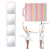 MEPIG Foldable Acrylic Full Length Mirror with Handle, Colorful, Four-Fold