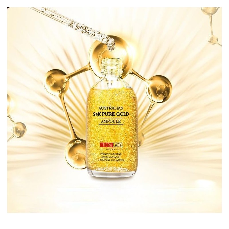 BeautyMall 1PC Australian 24K Pure Gold AMPOULE, Hydreating Lifting Moisturizing,