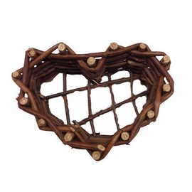 KARMELLING 1 PC Natural Grapevine Heart Baskets Wreath, 5 Inch