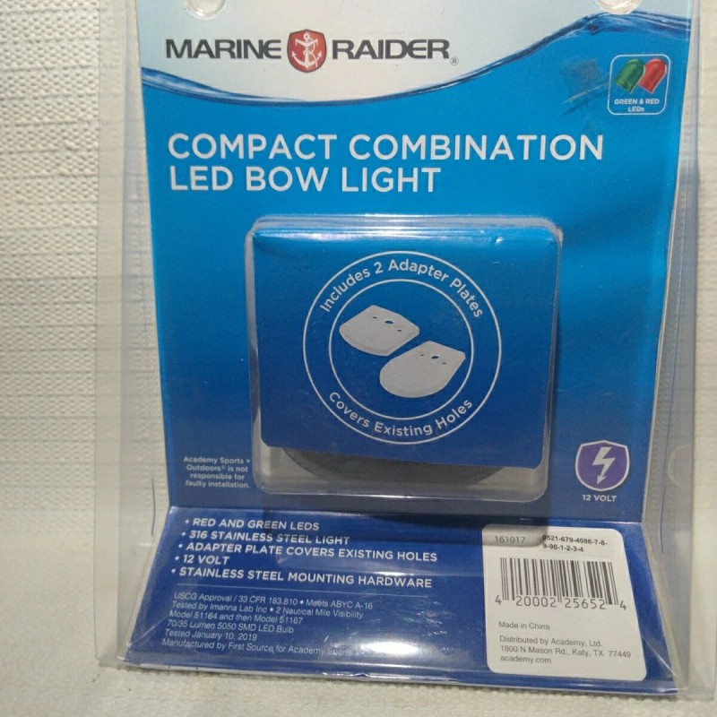 Marine Raider Compact Combination LED Bow Light (Red and Green