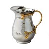 Elegance-70028-Gilt Leaf Hammered Stainless Steel Water Pitcher