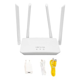 4G LTE Router 300Mbps 4 High Gain Antenna Mobile Hotspot Wireless WiFi Router with SIM Card Slot for Europe Asia 100‑240V EU Plug