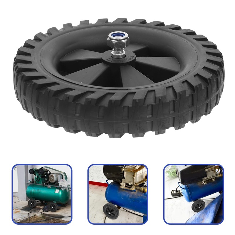 ARTIBETTER 6.2 Inch Rubber Air Compressor Replacement Wheels Quiet Caster