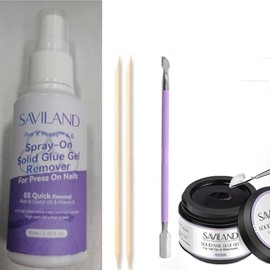 SAVILAND Solid Nail Gel Glue & Nail Glue Romover 8