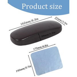 Pack of 4 Glasses Case Hard Case with Glasses Cleaning Cloth, Hard Case for Glasses and Sunglasses, Suitable for Women, Men, Colour 2