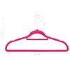 YAFF 50 pcs Clothes Hanger Set Anti-Slip Pink Velvet