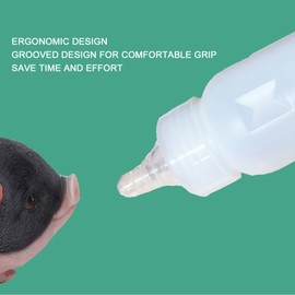 10Pcs Goat Nursing Nipple, Milk Bottle Bucket Nipple Replacement Soft Silicone Thicken Lamb Feeding Nipples for Pig Sheep Cattle