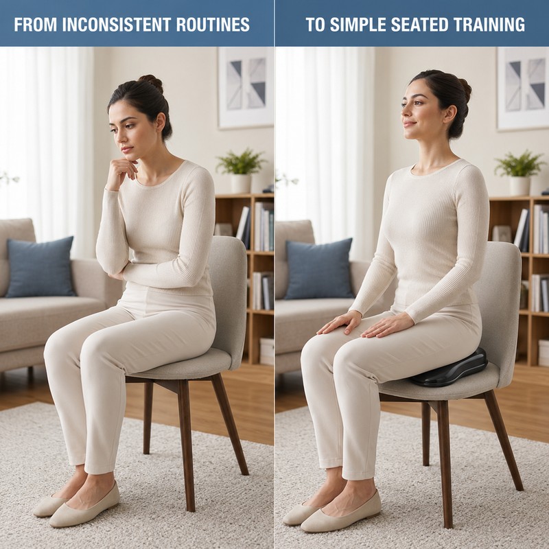 Pelvic Floor Exerciser Cushion for Kegel Training - 4-Mode Vibration