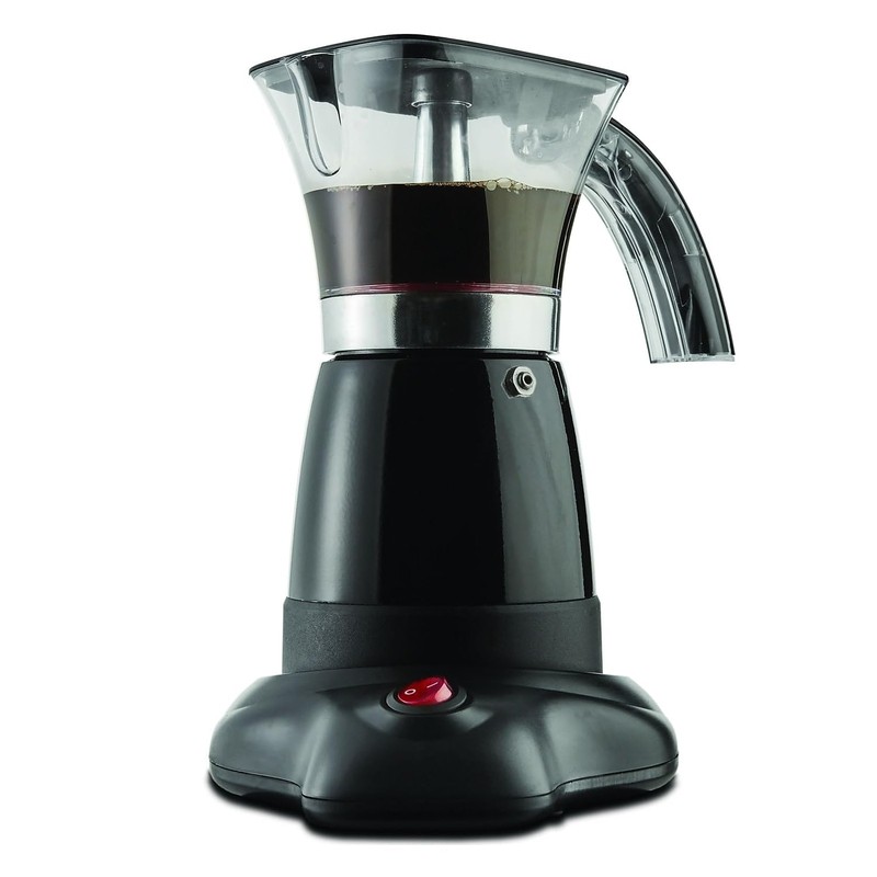 Brentwood TS-118BK Electric Moka Pot Espresso Machine,6-Cup,Black