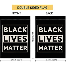 pingpi Black Lives Matter BLM Garden Double Sided Flag Yard Outdoor Decoration 12.5 x 18 Inch