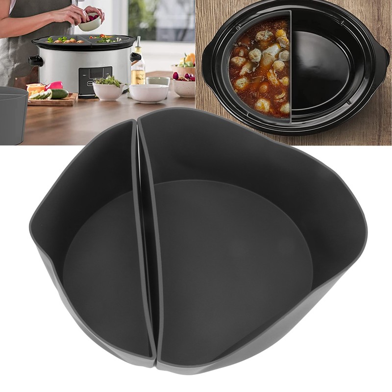 6QT Silicone Slow Cooker Liners Resuable Leakproof 2 in 1