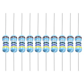 YOKIVE Pack of 100 Metal Film Resistors 4.7 Ohm Resistor with 1/2 W 1% Tolerance Good for Crafts Electronic Projects (5 Colour Bands 9±1 mm)