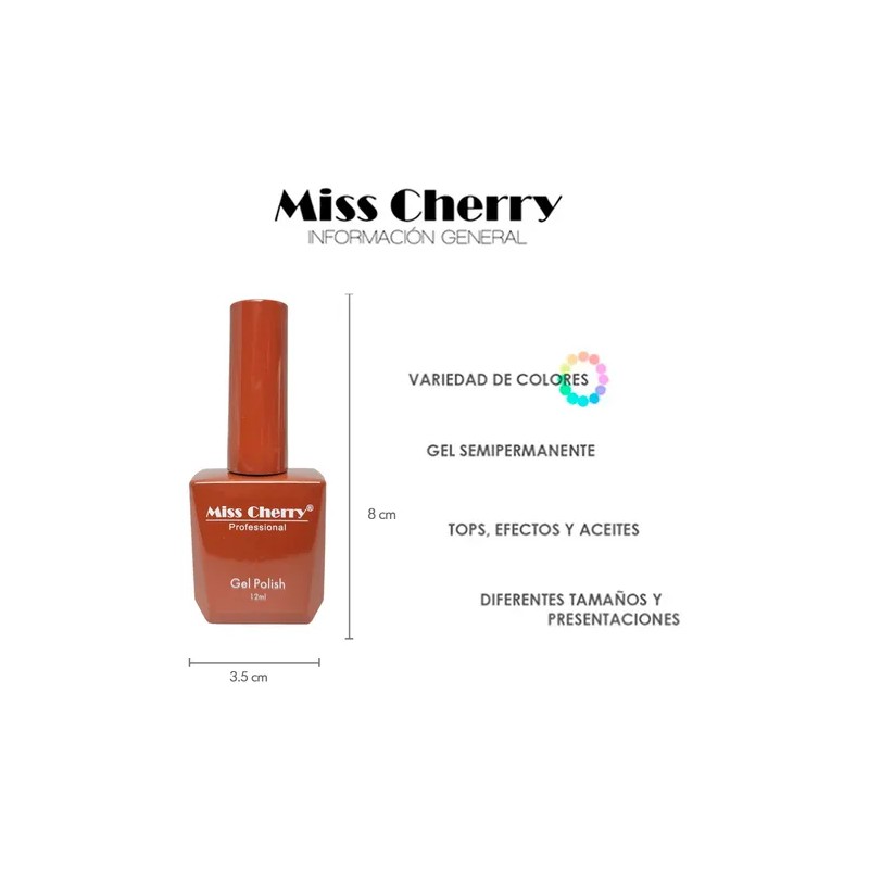 Miss Cherry Gel Polish Base Semipermanente Uvled 5pz 15ml