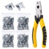 1200pcs Wire Cage Clips with Hog Ring Pliers Fencing Plier