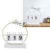 Metal Desk Calendar Modern Creative Tabletop Flip Calendar with LED