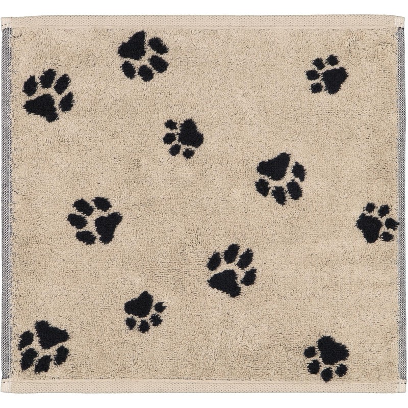 Cawö Home Soap Cloths We Love Dogs Mix 6249 Black/Beige