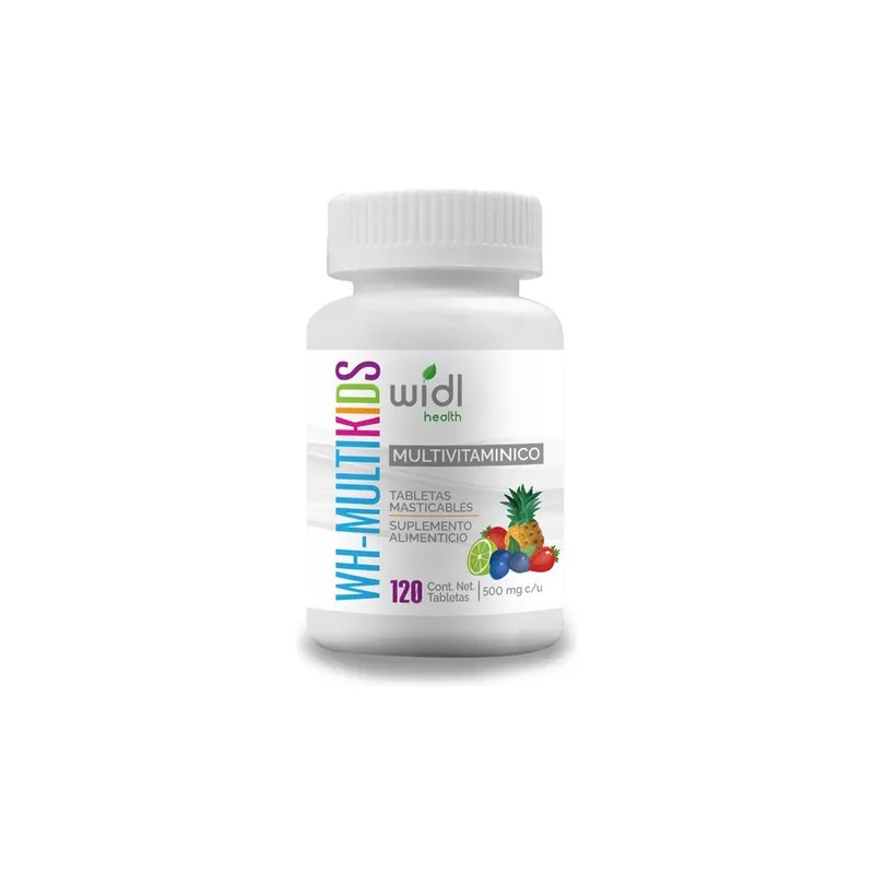 Multivitamínico Niños Widl Health 120 Tab Masticables Sabor Limón Mora