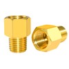 SDTC Tech 2-Pack Brass Pipe Fitting 1/4" NPT Male Thread