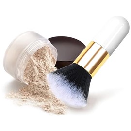 Powder Makeup Brush, Blusher Brush, Large Powder Brush for Loose or Pressed Setting Powder, Single Face Makeup Brush Powder Foundation Brush, Fluffy Powder Brush Blending Make up Brush (White)