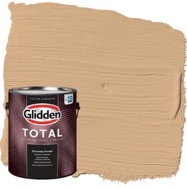 Glidden Total Exterior Paint & Primer All-in-One, Cheddar Biscuit/Orange, Satin, 1 Gallon