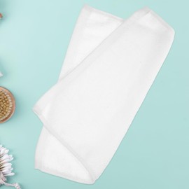 Mikinona Cotton Towel Set 10 Absorbent Hand Face Towels 12x12 Inches White Ideal for Bathroom Kitchen