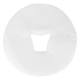 Pack of 200 Face Massage Cover Cushion, Disposable Massage Bed Face Cover Fleece Massage Table Bed Cushion with Hole Towel (Round)
