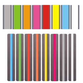 XPEX Pack of 16 Guided Reading Strips, Marking Strips, Coloured Reading Rulers, Reading Aid for Children, Adults, for Visual Stress, 8 Colours for Any Style (2 Styles), b