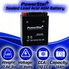 PowerStar YTX14AH-BS ATV Battery for Yamaha 400cc YFM400FW Kodiak/Automatic 2003