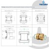 tecuro Screw connection thread fitting 3/4 x 3/4 inch (DN15),