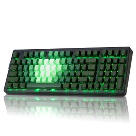 ZORNHER ZH980 Wireless Mechanical Gaming Keyboard,95% Green Hot-Swappable Custom Creamy Keyboard with Number Pad,Lighted Up PBT Keycaps,Pre-lubed Linear Switches,RGB Backlit,2.4GHz/USB-C/BT5.0