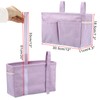 IGNPION Canvas Bedside Hanging Storage Bed Pockets Baskets-Adjustable Hanging Tape