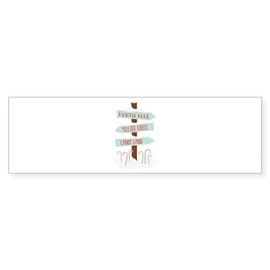 CafePress Christmas Sign Post Bumper Sticker Sticker (Bumper 50 pk)