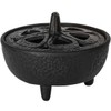 Anbar Lotus Flower Incense Burner, Cast Iron Bowl and Lid