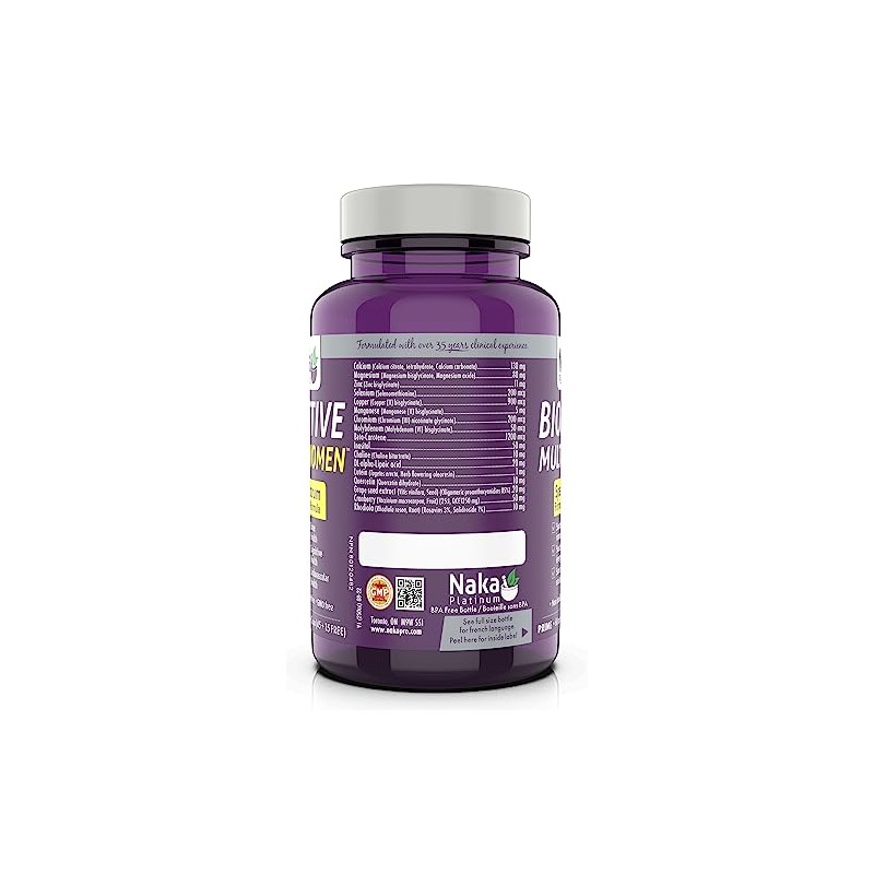 NAKA 60 vcaps Bioactive MULTI for Women, Full Spectrum, Multivitamin