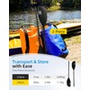 OCEANBROAD Kayak Paddle 90.5in/230cm Alloy Shaft 2-Piece Floatable Kayak Oar