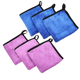 ALLIE ZENG Professional Premium Microfiber Towels for Household Cleaning, Dual-Sided Car Washing and Detailing Towels Pack of 6,Size:11.8" x 11.8"