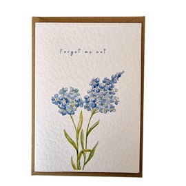 Forget Me Not Card - Handmade Card Made In The UK - Forget Me Nots