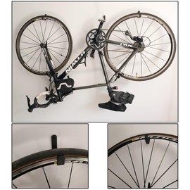 YAPIKAN 5-Pack Steel Garage Hooks Wall Mount Heavy Duty - Large Wall Hooks for Hanging Ladder Extension Cord Tool Cable Bicycle Garden Tools - Texture Matte Black - Hardware Included