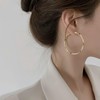 BSTGFTF 14K Gold Plated Twisted Round Hoop Earrings For Women