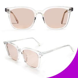 VISOONE Polarized Retro Designer Sunglasses Light Square UV Protection for Women and Men NOE