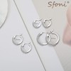 Sfoni Silver Hoops Earrings for Women - Hypoallergenic Sterling Silver