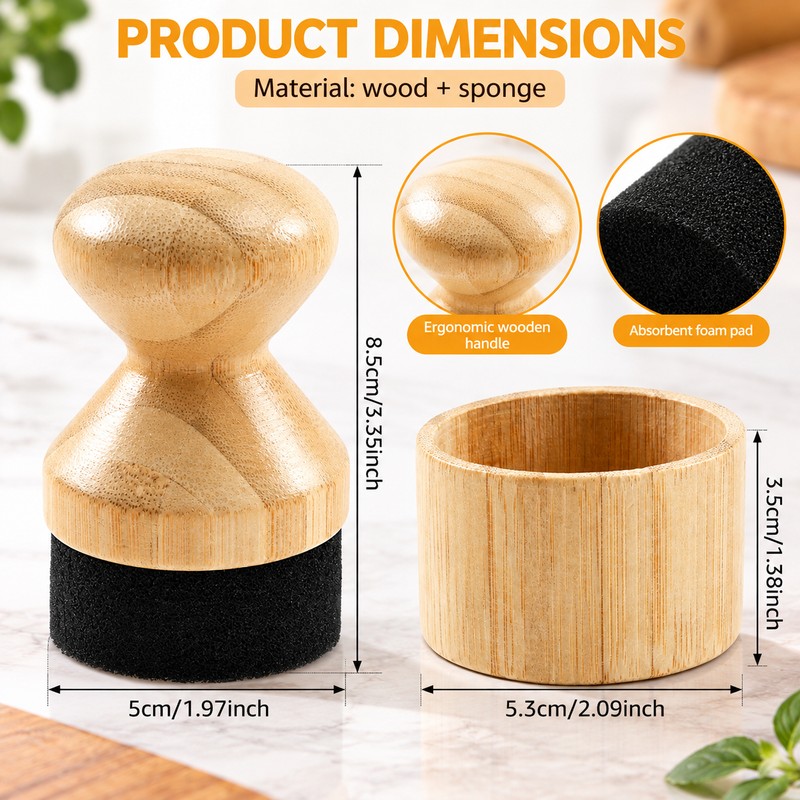 Wood Oil Applicator for Cutting Board Care – Ergonomic Wooden