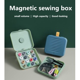 Small Sewing kit Travel Size, Mini Sewing Kits Storage-Box Gifts for Adults, Beginners DIY Easy Embroidery Thread Needle Accessories,Home and Hand Sewing Supplies, Basic Emergency Needle case (Green)